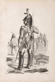 Military Costumes: Grenadier of the Royal Guard , 1814-18. Creator: Nicolas Toussaint Charlet (French, 1792-1845)