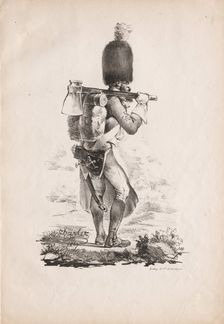 Military Costumes: Infantry Sapper , 1817-1818. Creator: Nicolas Toussaint Charlet (French, 1792-1845)