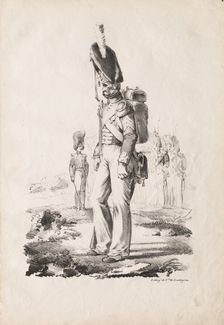 Military Costumes: Infantry Sargent , 1817-18. Creator: Nicolas Toussaint Charlet (French, 1792-1845)