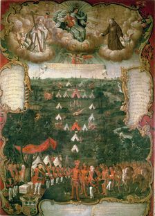 Military Camp of governor Jeronimo Matorras during the Gran Chaco campaign, oil on canvas