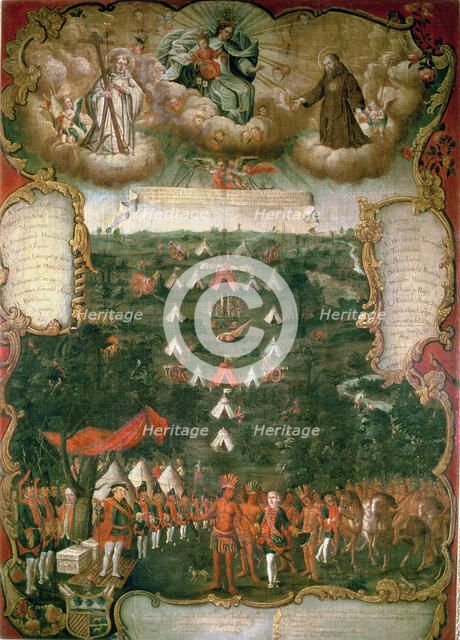 Military Camp of governor Jeronimo Matorras during the Gran Chaco campaign, oil on canvas.