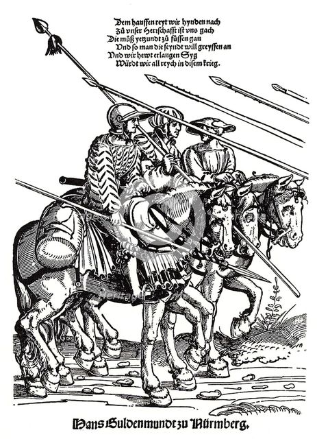 Military campaign of the Landsknechts. Artist: Schoen, Erhard (1491-1592)