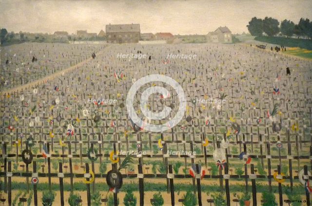 Military cemetery at Châlons-sur-Marne, 1917.