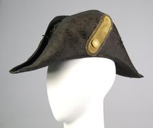 Military bicorne, American, 1875-80. Creator: Bent & Bush