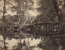 Military Bridge, Across the Chickahominy, Virginia, 1862. Creator: David B. Woodbury (American, 1866)