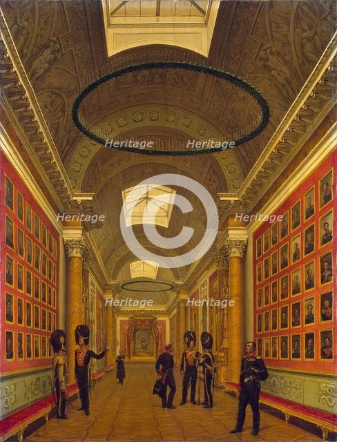 Military Gallery of the Winter Palace, 1829. Creator: Grigory Chernetsov.