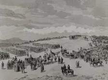 Military drill at Dehesa de los Carabancheles, Madrid, Spain, 3 November 1878. Creator: Bernardo Rico