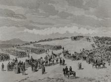 Military drill at Dehesa de los Carabancheles, Madrid, Spain, 3 November 1878. Creator: Bernardo Rico