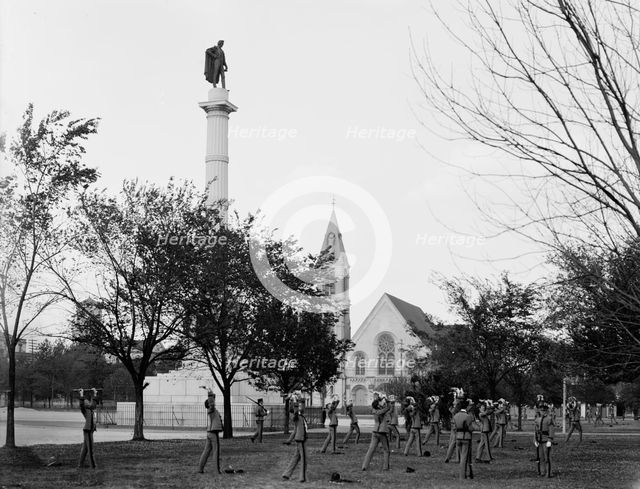 Military exercises in Marion Square, Charleston, S.C., c1907. Creator: Unknown.