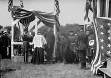 Military Field Mass By Holy Name Soc. of Roman Catholic Church, 1910. Creator: Harris & Ewing