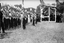 Military Field Mass By Holy Name Soc. of Roman Catholic Church, Corcoran Cadets, 1910. Creator: Harris & Ewing
