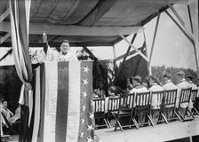Military Field Mass By Holy Name Soc. of Roman Catholic Church - Father Eugene Del..., 1910. Creator: Harris & Ewing