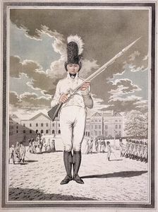 Military figure in the uniform of the Bloomsbury and Inns of Court Association, 1803. Artist: Anon