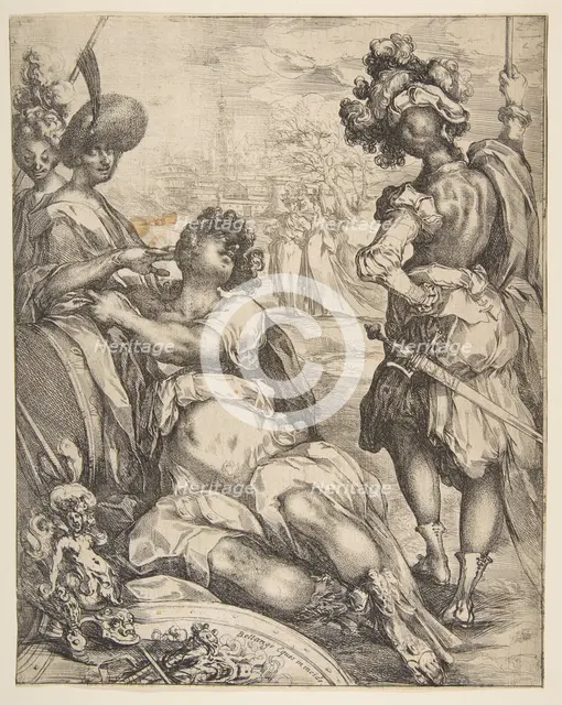 Military Figures outside a City, 1595-1616. Creator: Jacques Bellange.