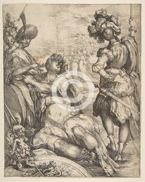 Military Figures outside a City, 1595-1616. Creator: Jacques Bellange.