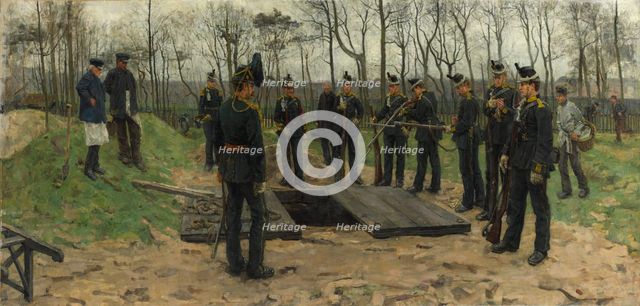 Military funeral, 1882. Artist: Israëls, Isaac (1865-1934)