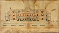 Military Home Barrack No. 1, Presentation Drawing, c. 1880s. Creator: Unknown