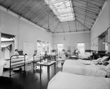 Military hospital, Woburn Abbey, Bedfordshire, July 1915. Artist: H Bedford Lemere