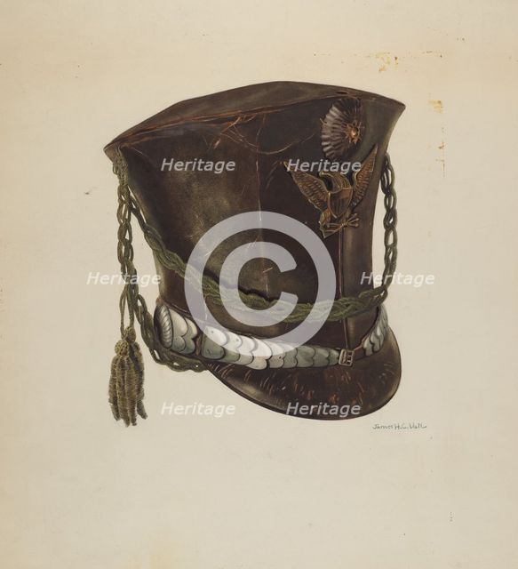 Military Headdress, c. 1938. Creator: James Vail.