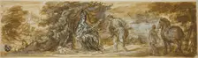 Military Hero Honoring Personification of Rome, 17th century. Creator: Unknown