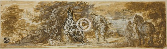 Military Hero Honoring Personification of Rome, 17th century. Creator: Unknown.