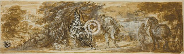 Military Hero Honoring Personification of Rome, 17th century. Creator: Unknown.