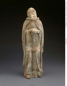 Military Official with Long Sword, Northern Wei dynasty (386-535), c. 500/525. Creator: Unknown