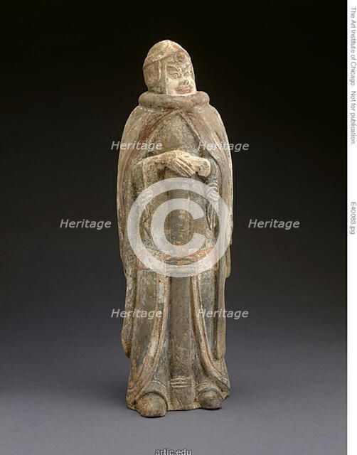 Military Official with Long Sword, Northern Wei dynasty (386-535), c. 500/525. Creator: Unknown.