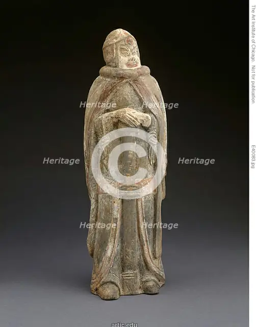 Military Official with Long Sword, Northern Wei dynasty (386-535), c. 500/525. Creator: Unknown.