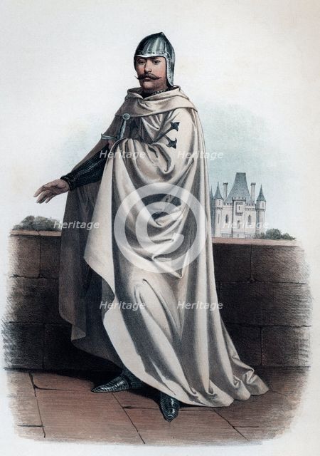 Military Orders, Knight of the Order of Calatrava created in 1164, dressed in battle dress in the…