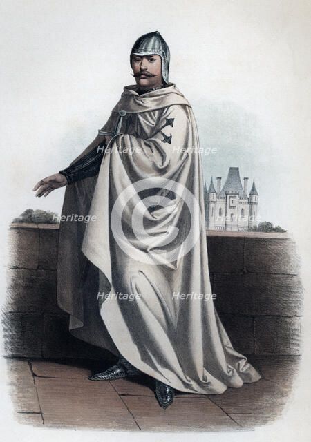 Military Orders, Knight of the Order of Calatrava created in 1164, dressed in battle dress in the…