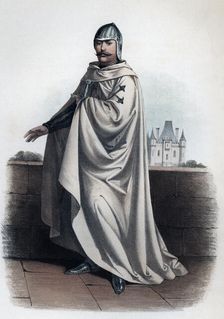 Military Orders, Knight of the Order of Calatrava created in 1164, dressed in battle dress in the…