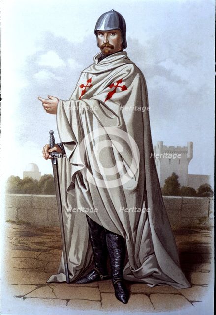 Military Orders, Knight of the Order of Santiago, created in 1175, dressed in battle dress in the…
