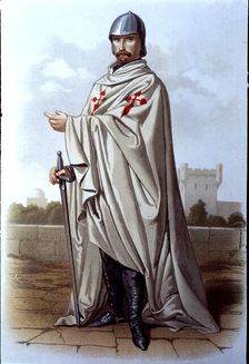Military Orders, Knight of the Order of Santiago, created in 1175, dressed in battle dress in the…