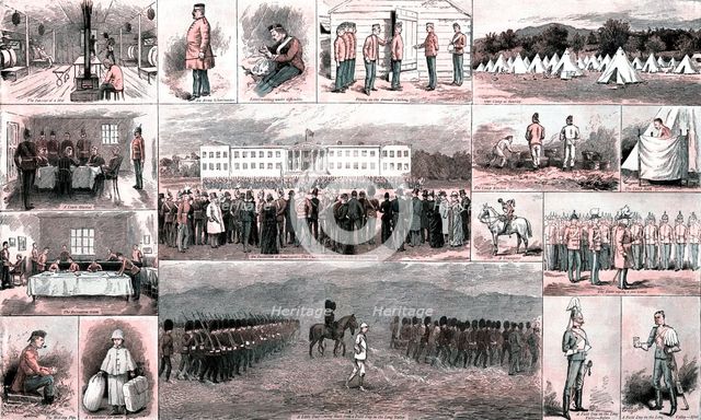 ''Military Life at Aldershot and Sandhurst', 1891. Creator: Edward Killingworth Johnson.