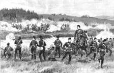 'Military Manoeuvers at Aldershot: A Sham Fight; Close Quarters, A Retreat Inevitable 1891. Creator: Unknown