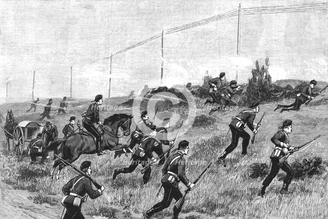 'Military Manoeuvres at Aldershot: A Sham Fight; A Desirable Vantage Ground', 1891. Creator: Unknown.