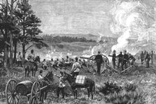 'Military Manoeuvres at Aldershot: A Sham Fight; A Field Battery at Work; A Safe Position 1891. Creator: Unknown