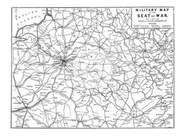 'Military Map of the Seat of War', 1870. Artist: Unknown.