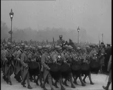 Military Men Parading at the Funeral of Marshall Foch, 1929. Creator: British Pathe Ltd