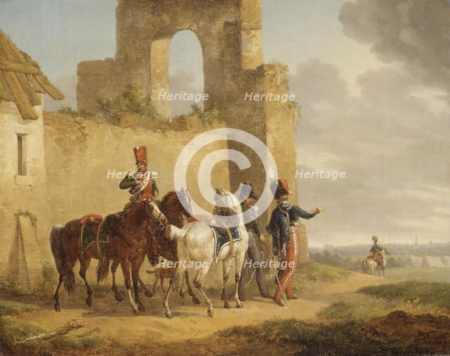 Military Scene, 1821. Creator: Edouard Swebach.