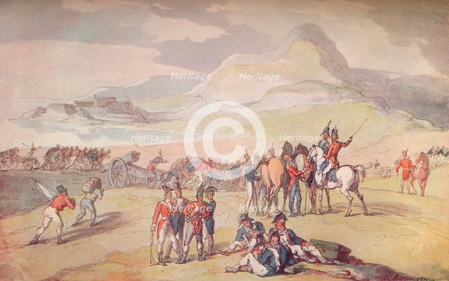 Military Scene: Landing Troops and Guns., 1801. (1914). Artist: Thomas Rowlandson