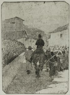 Military Promenade, n.d. Creator: Giovanni Fattori