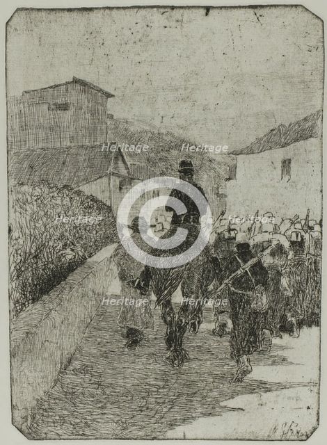 Military Promenade, n.d. Creator: Giovanni Fattori.