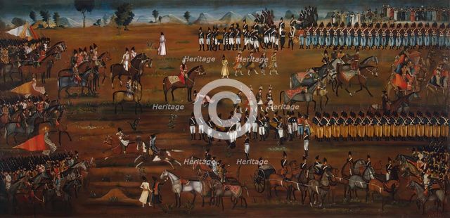 Military Review with Fath Ali Shah and Abbas Mirza, 1815. Creator: Unknown.