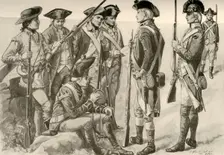 Military Uniforms in America c1770, (1937). Creator: Unknown