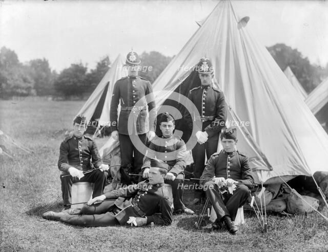 Militia camp, c1860-c1922. Artist: Henry Taunt