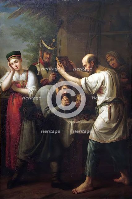 Militiaman's Seeing Off, After 1812. Creator: Ivan Luchaninov.
