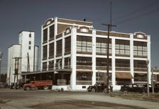 Milk and butter fat receiving depot and creamery, Caldwell, Idaho, 1941. Creator: Russell Lee