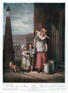 Milk Below Maids 1793.Artist: Luigi Schiavonetti